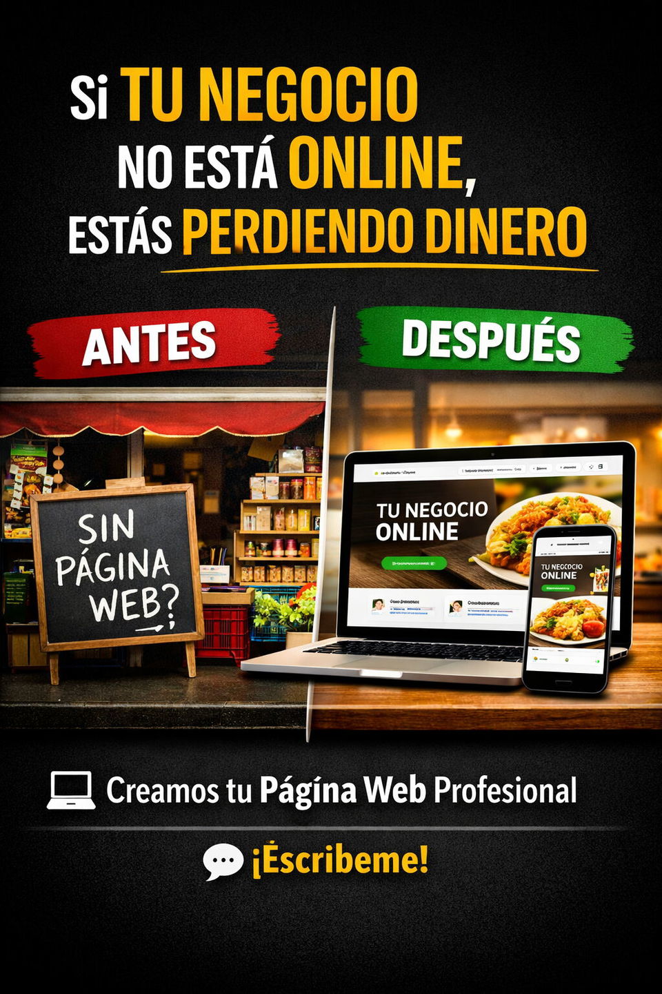 Portada de Creación de páginas web profesionales para negocios
