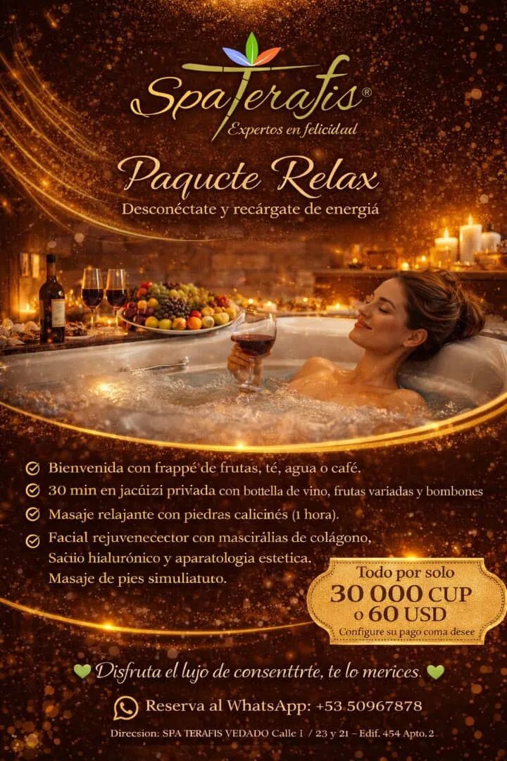 Portada de Masajes relajantes + jacuzzi en Spa Terafis