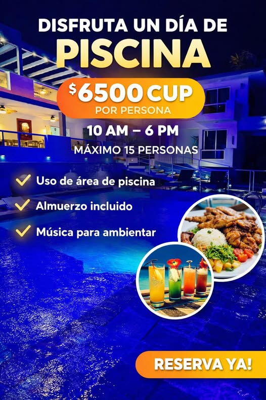 Portada de Pasadía en piscina exclusiva en Diez de Octubre