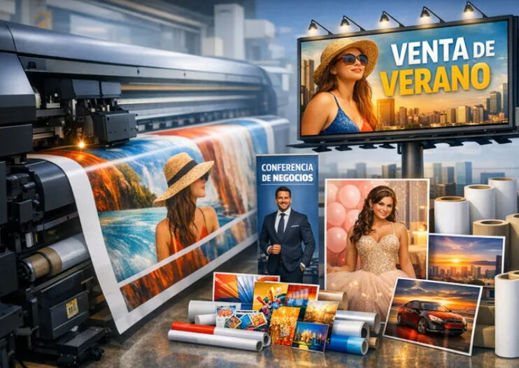 Portada de Impresión de Gran Formato y Alta Definición: Lona, Vinilo, Cartulina