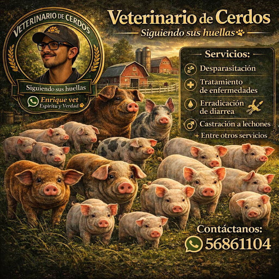 Portada de Veterinario especializado en cerdos a domicilio