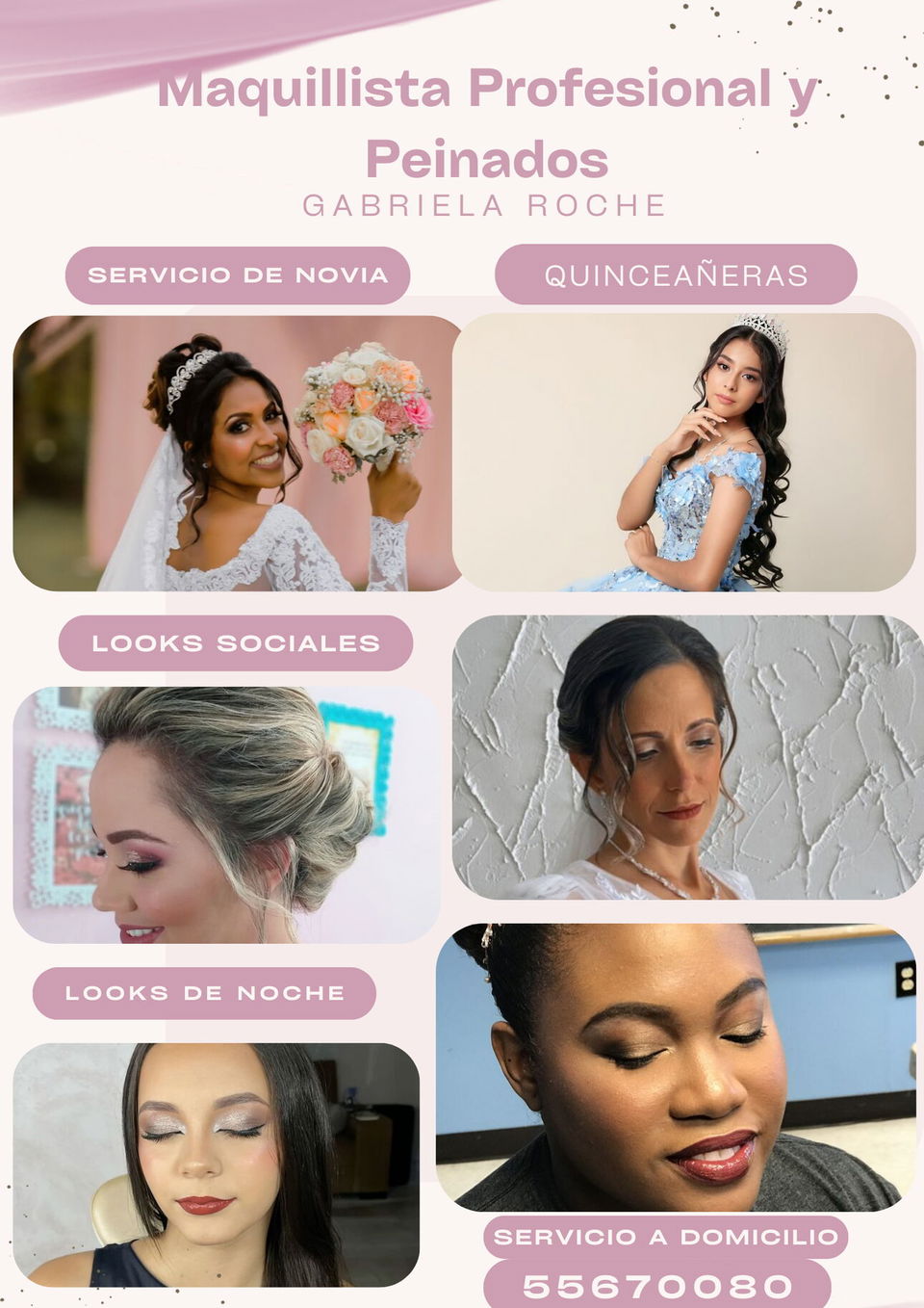 Portada de Maquillista y Peinadora profesional para eventos