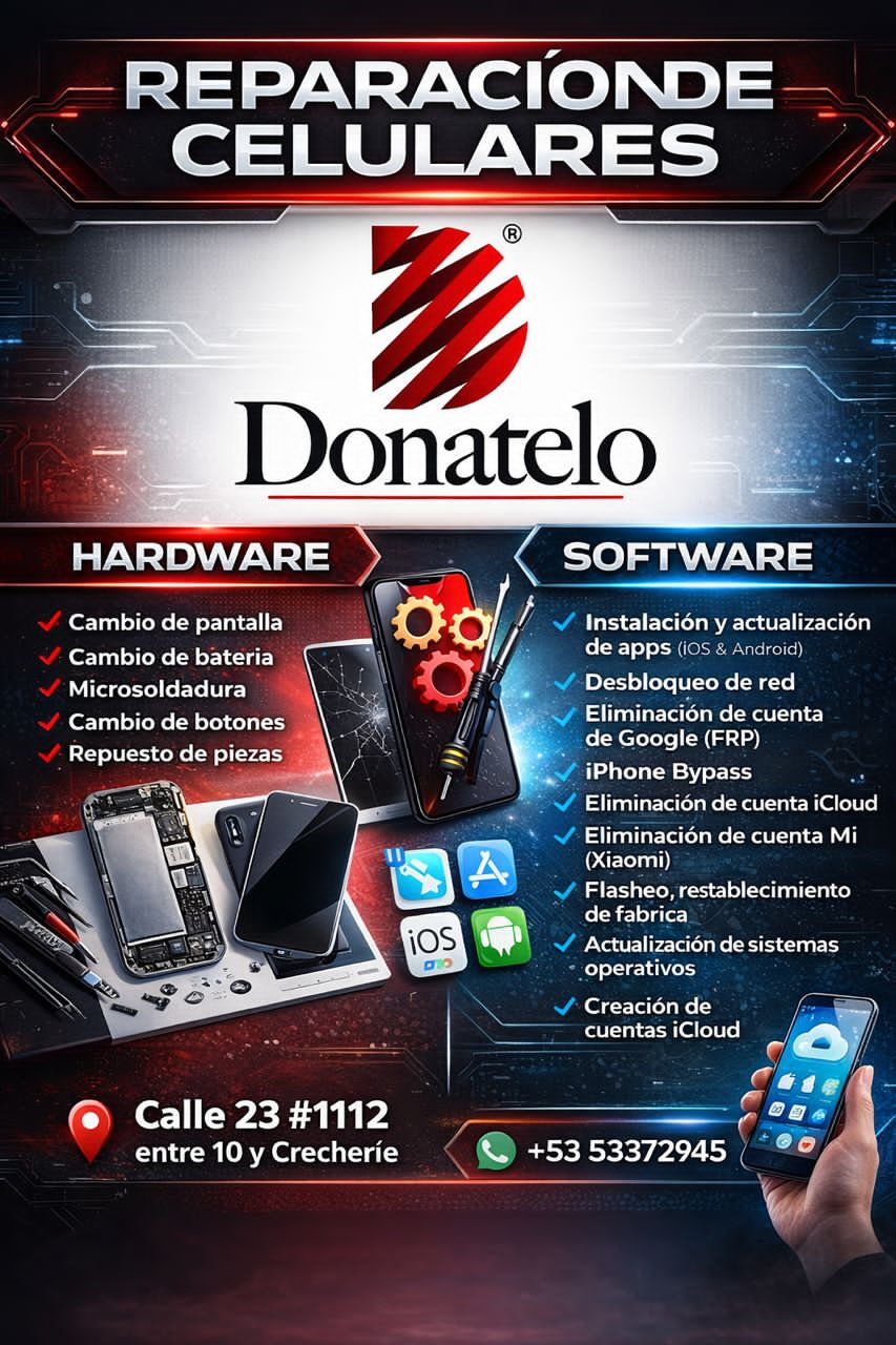 Portada de Taller de celulares Donatelo 23: microsoldadura y reparación de móviles