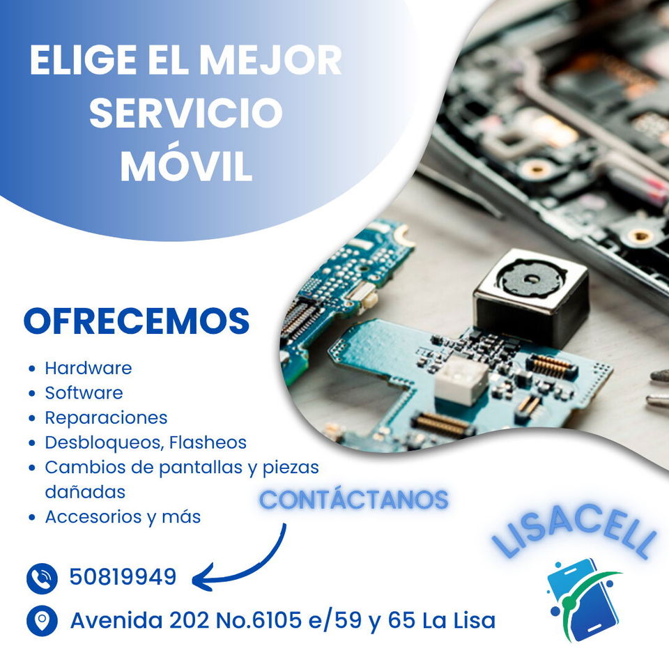 Portada de Reparación y mantenimiento de celulares en La Lisa