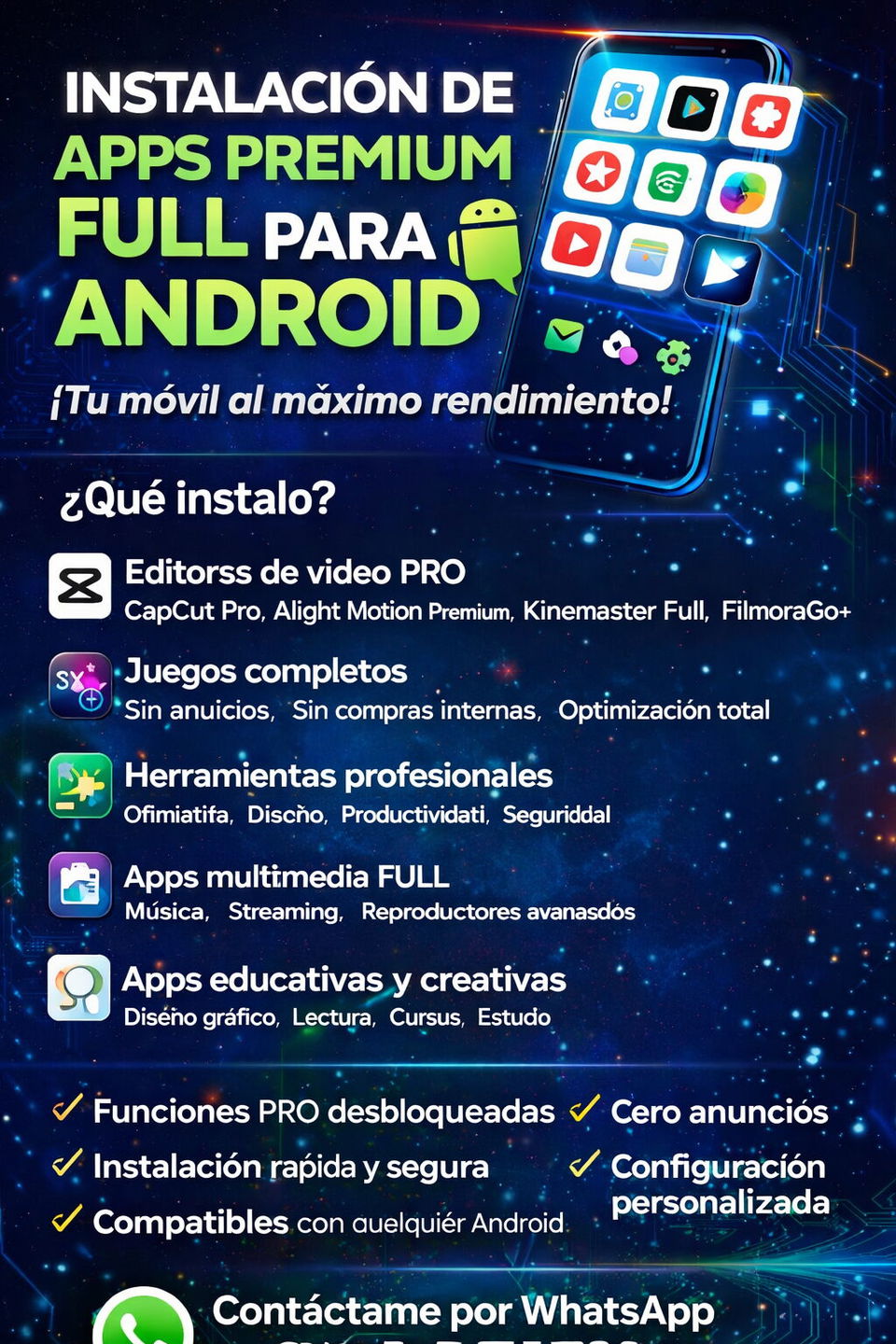 Portada de Instalación de apps premium full para Android: todo desbloqueado y listo para usar