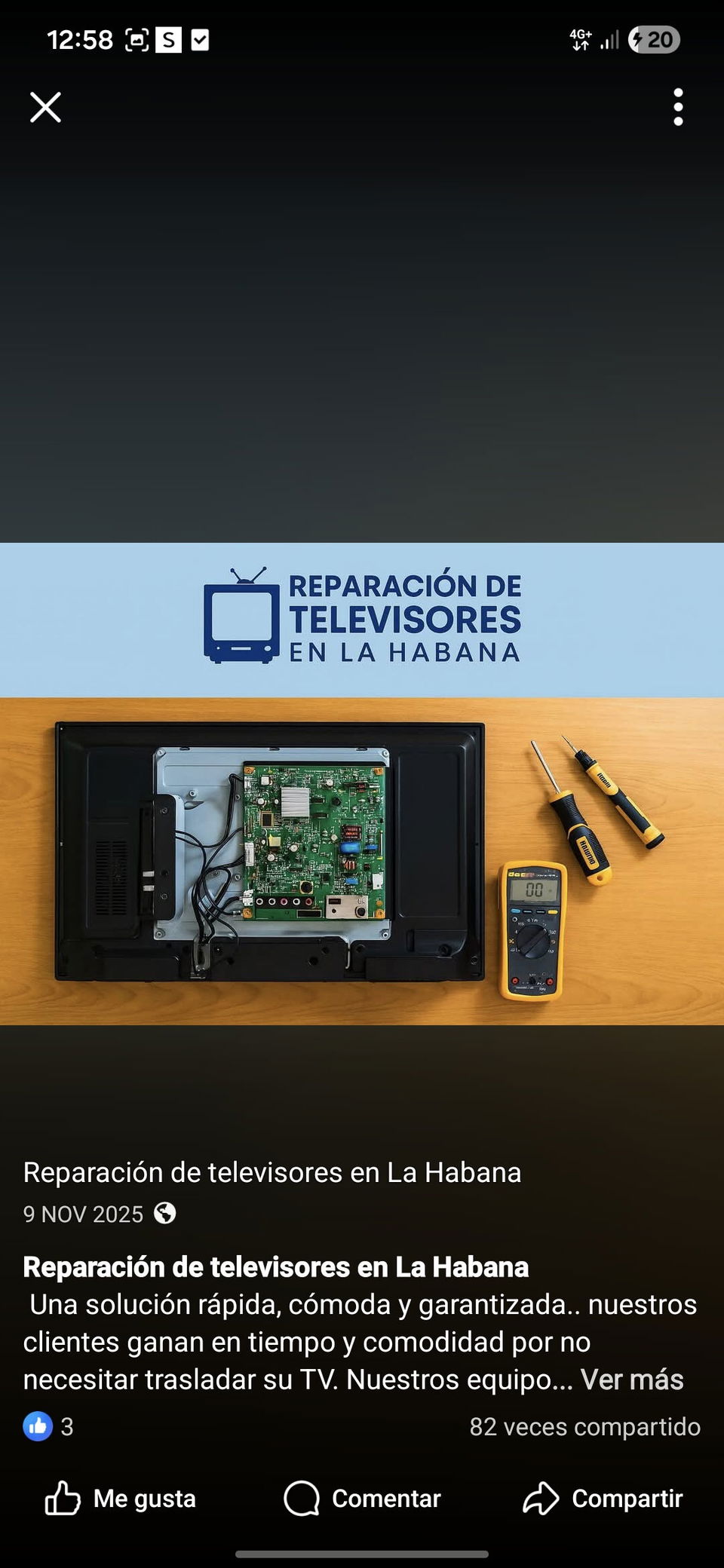 Portada de Reparación de televisores a domicilio en La Habana