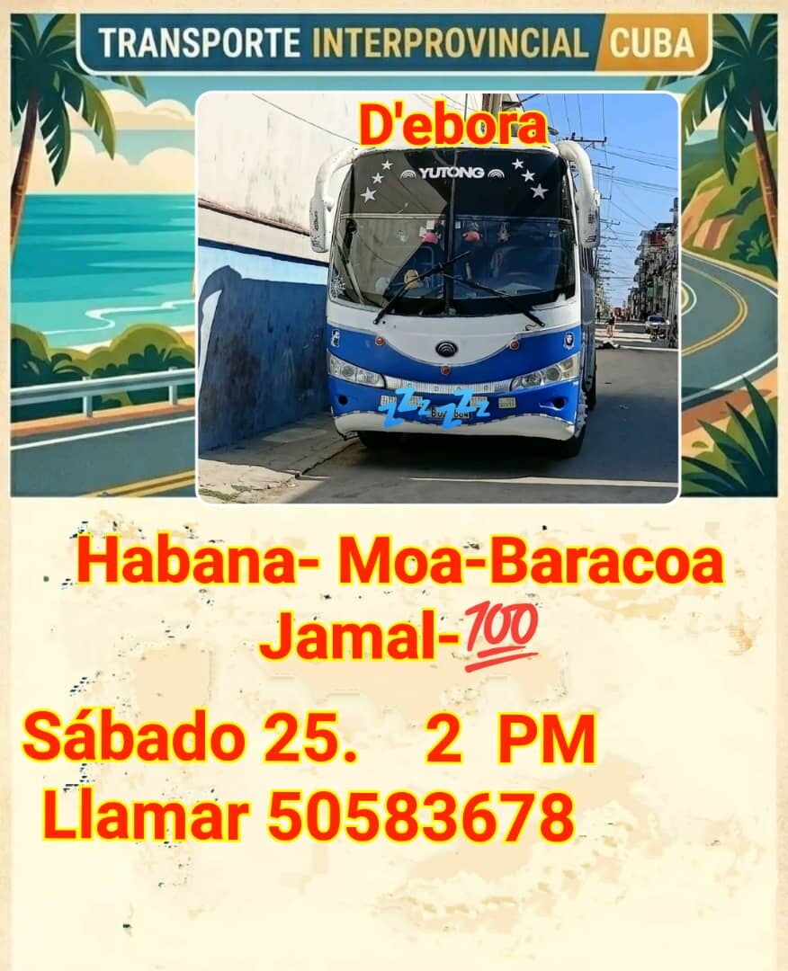 Portada de Viajes en ómnibus arrendado desde La Habana a Moa y Baracoa