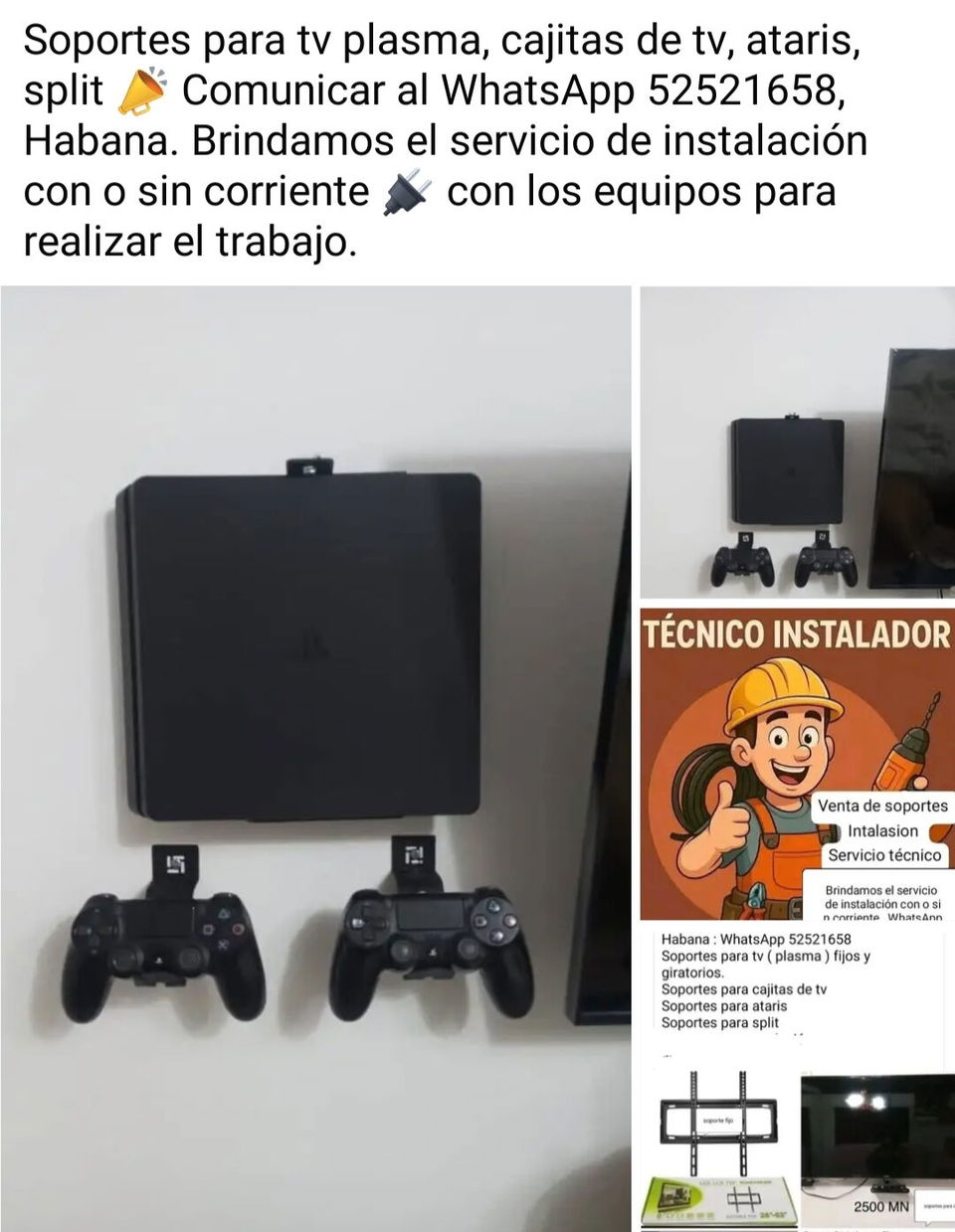 Portada de Instalación de soportes para TV, split y equipos