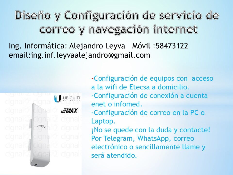 Portada de Configuración a domicilio de equipos Nanostation, MikroTik y TP-Link