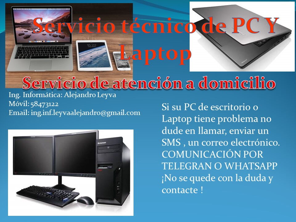 Portada de Reparación de computadoras y laptops a domicilio en La Habana