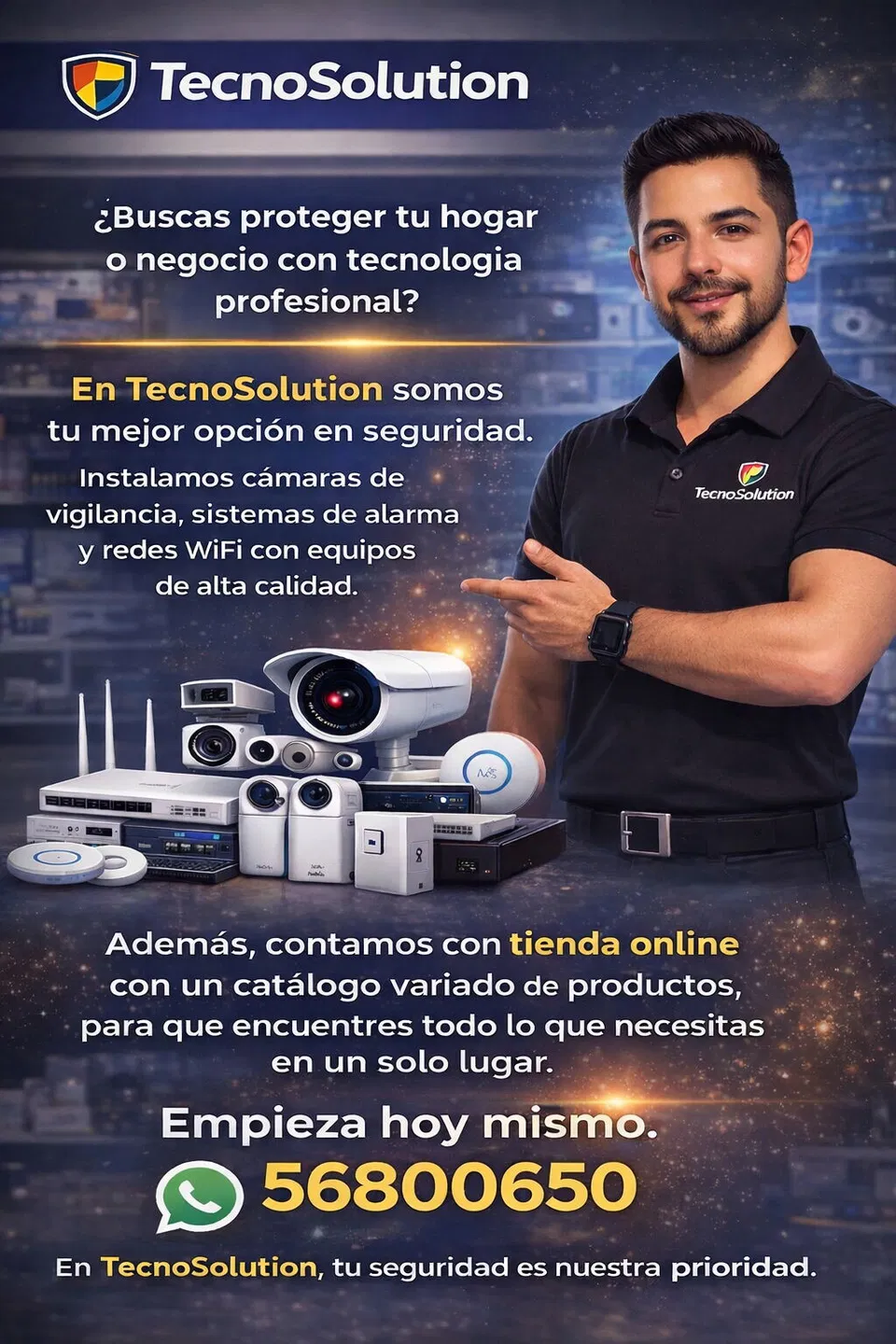 Portada de Instalación de Cámaras, Alarmas y Redes WiFi
