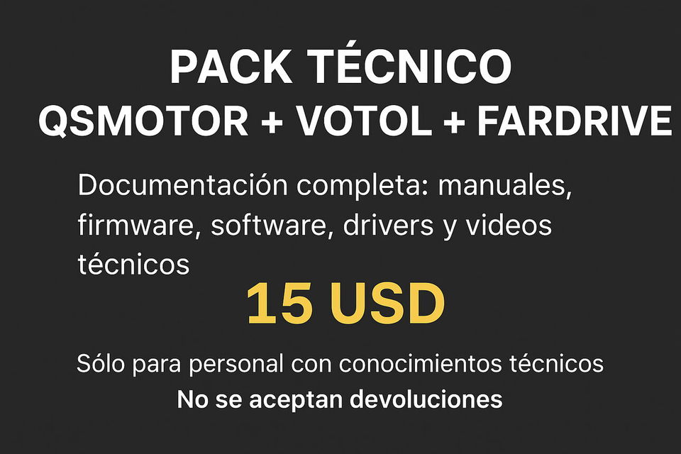 Portada de Pack Técnico QSMOTOR + VOTOL + FARDRIVE para controladoras y motores eléctricos