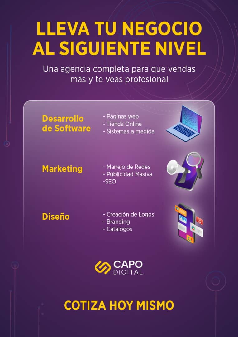 Portada de Capo Digital SURL: Desarrollo, Marketing y Diseño para tu Negocio