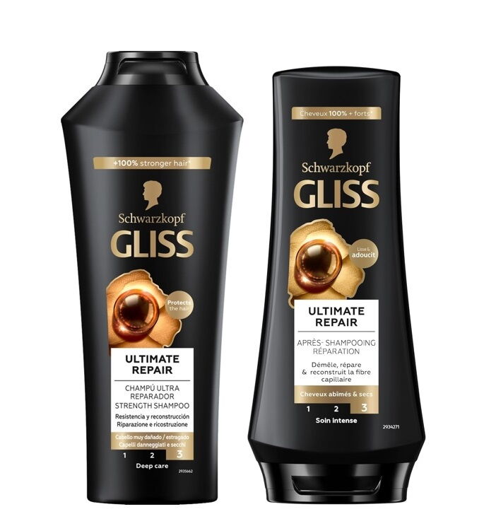 Portada de Kit para cabello muy dañado: champú y acondicionador Schwarzkopf Gliss Ultimate Repair