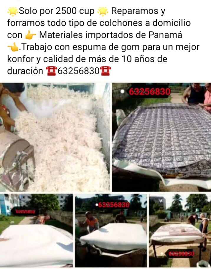 Portada de Reparaciones de todo tipo de colchones en La Habana Vieja