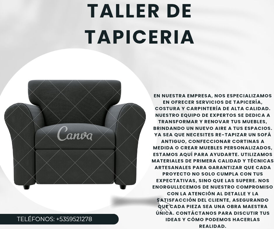 Portada de Taller de tapicería: reparación y restauración de muebles y autos
