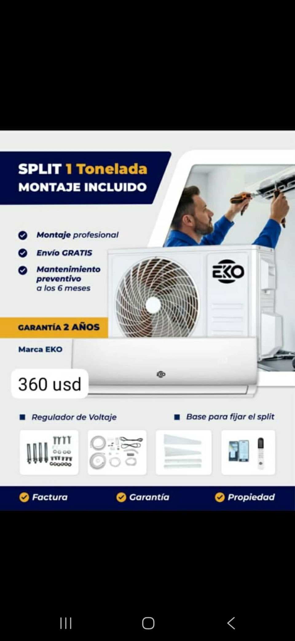 Portada de Split 1T EKO con montaje incluido y envío gratis