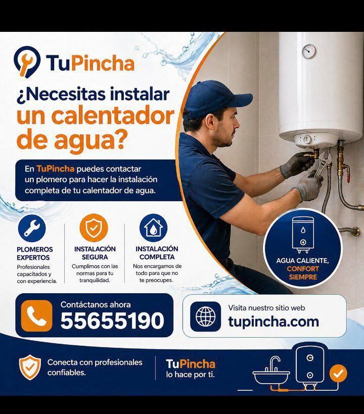 Portada de Plomero para instalación de calentador de agua en La Habana | TuPincha