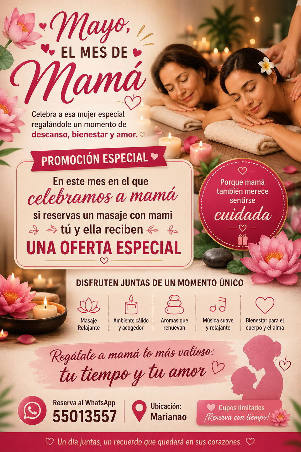 Portada de Masaje relajante para celebrar a mamá en mayo