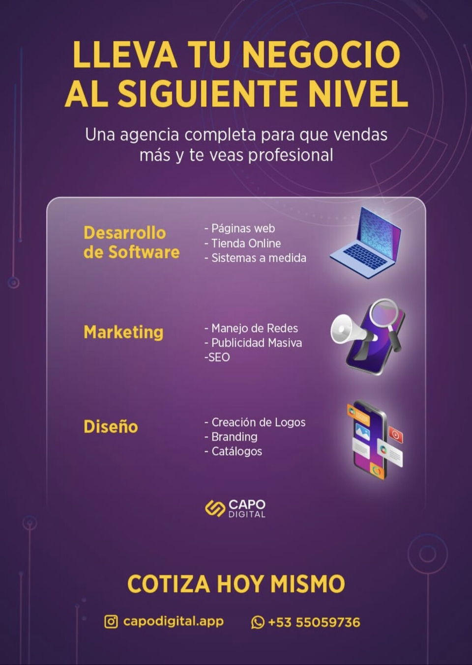 Portada de Páginas web, apps móviles, tiendas virtuales y marketing digital