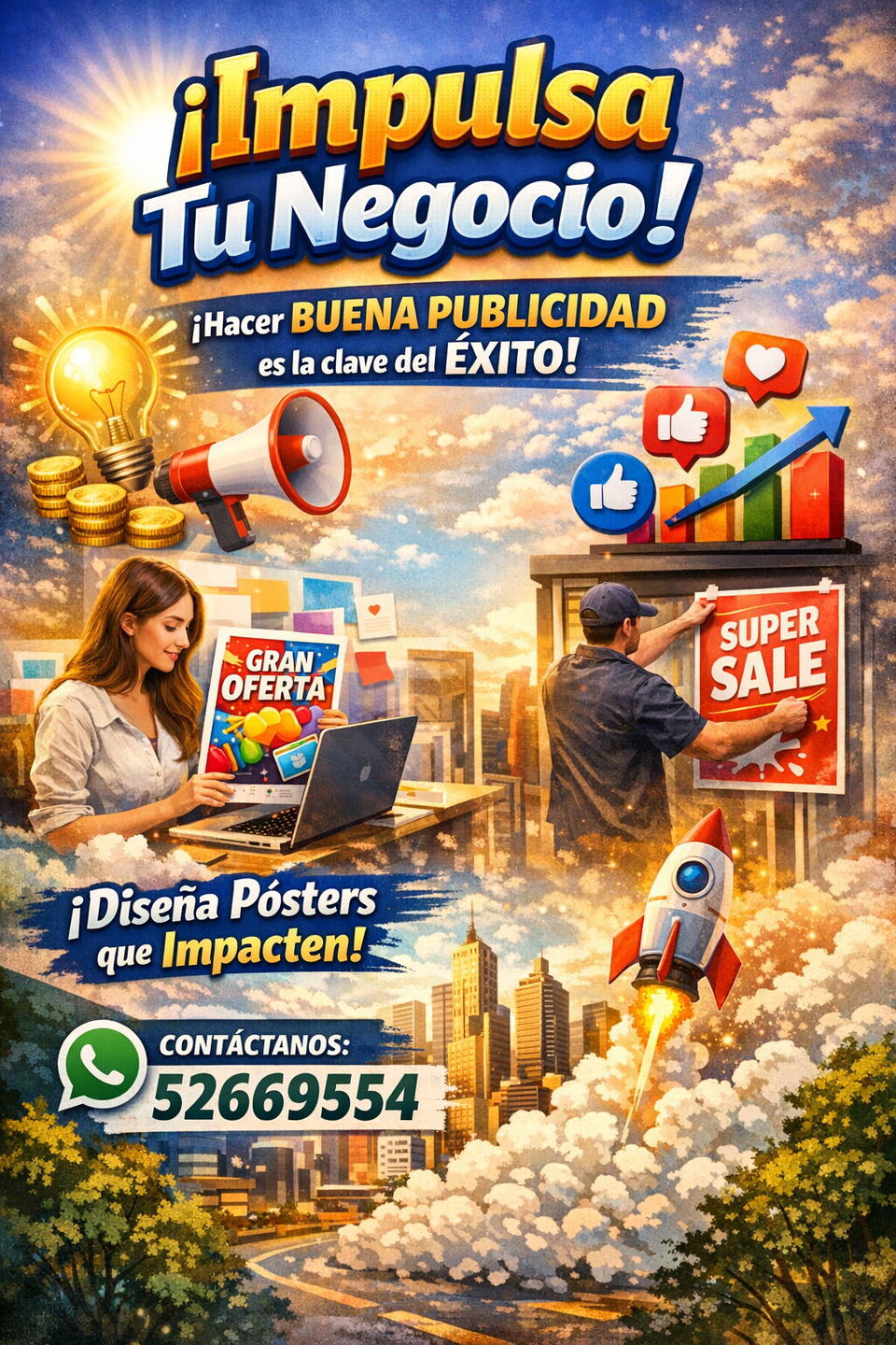 Portada de Servicios de Publicidad, Promoción y Póster para tu Negocio