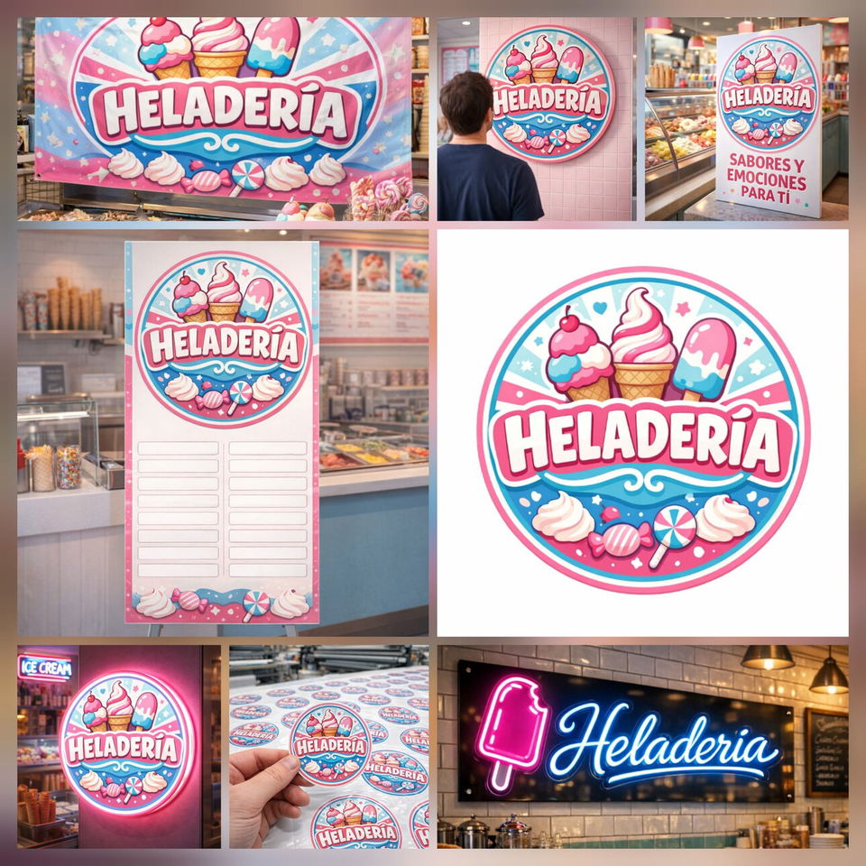 Portada de Personaliza tu negocio con stickers, lonas y carteles