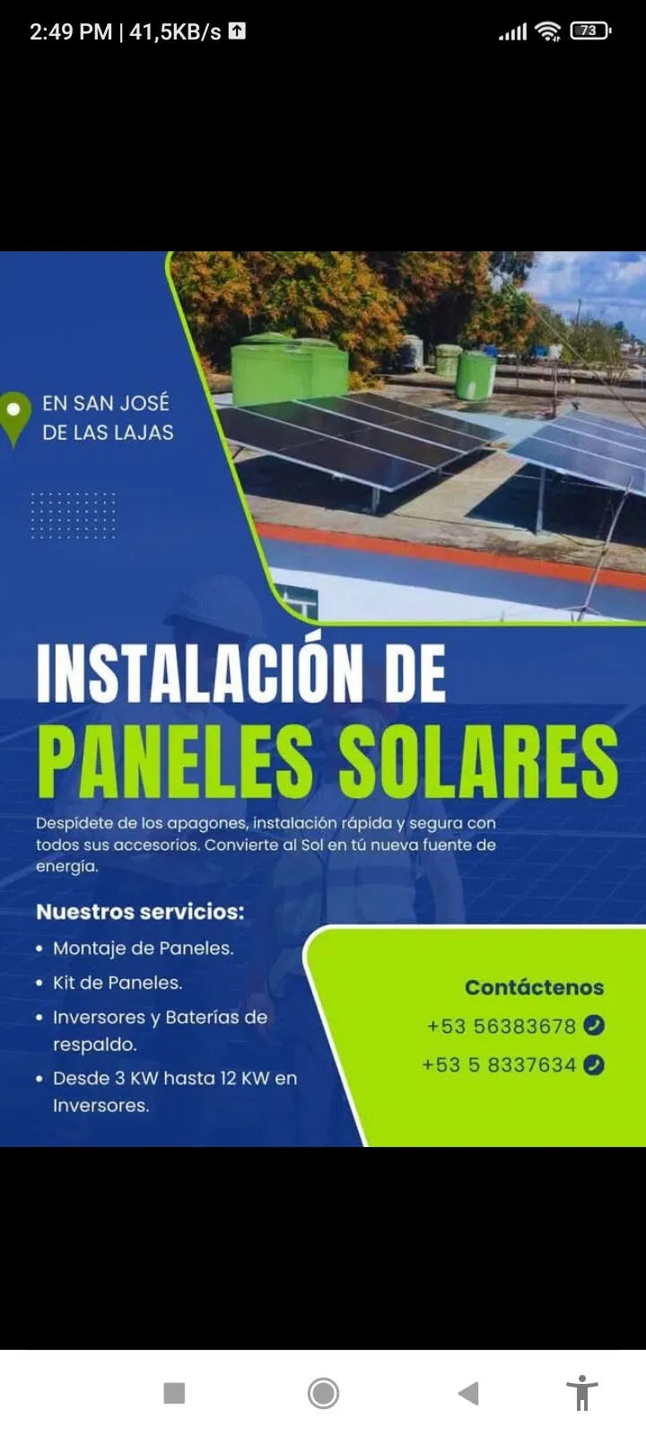 Portada de Instalación de paneles solares: energía confiable contra apagones