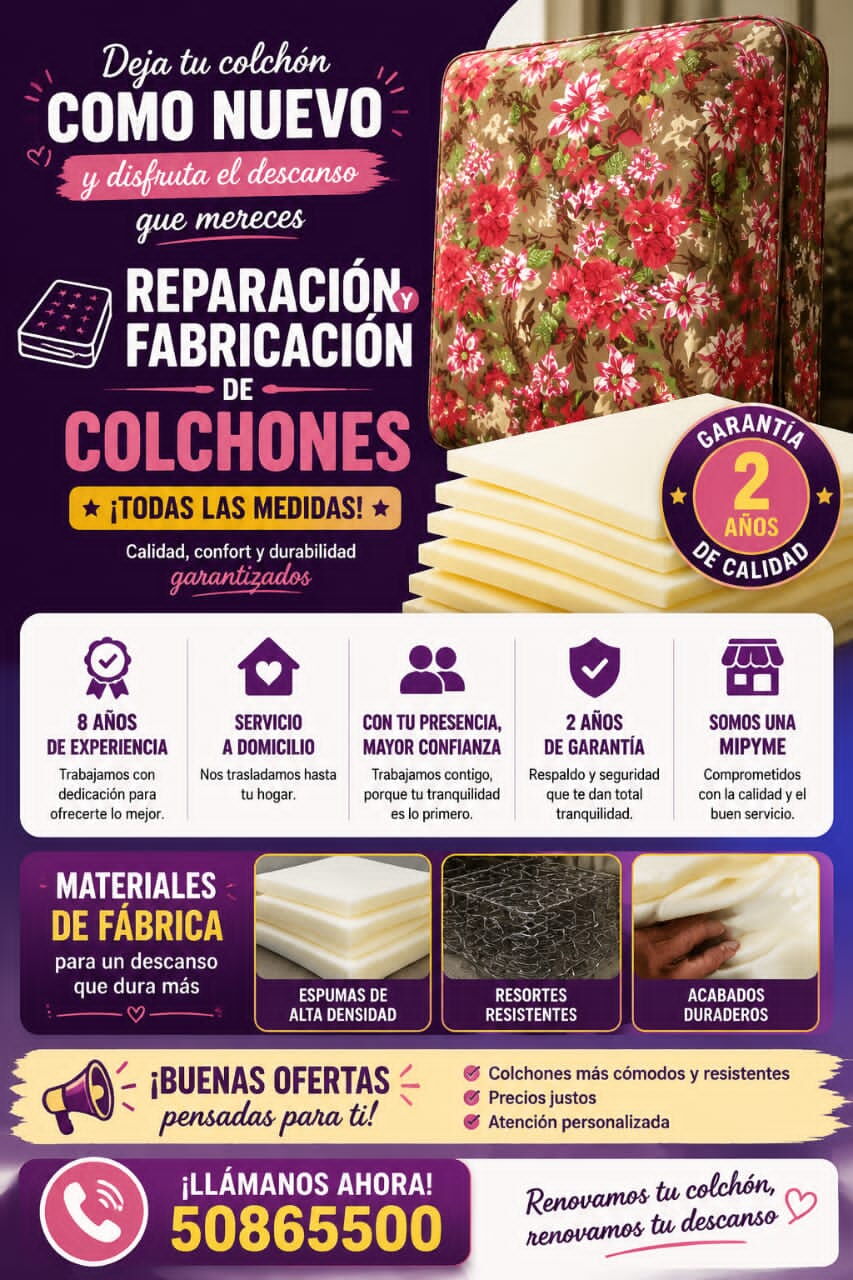 Portada de Reparación y fabricación de colchones a domicilio en La Habana