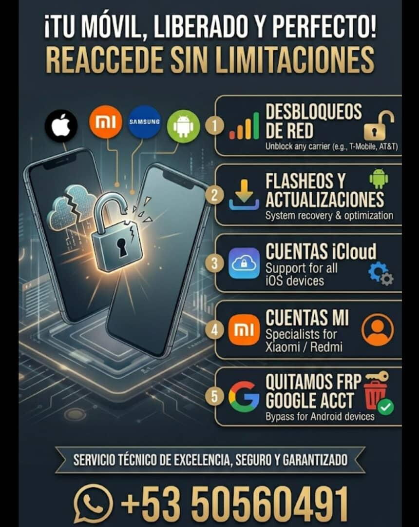 Portada de Desbloqueo de celulares y otros servicios en Centro Habana