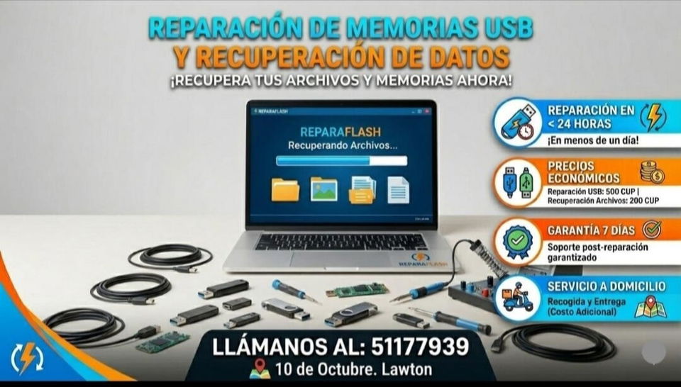 Portada de Reparación de memorias USB con garantía profesional