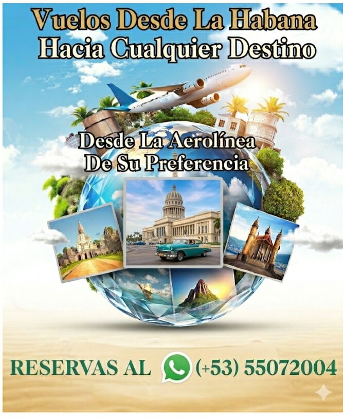 Portada de Vuelos desde La Habana a cualquier país