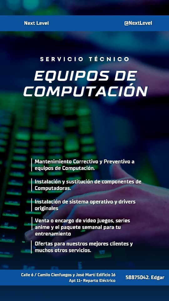 Portada de Servicios de Informática: Mantenimiento, Reparación y Software en La Habana