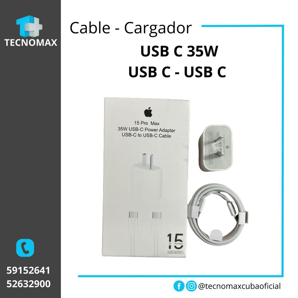 Portada de Cargador para iPhone 15 Pro Max - TecnoMax