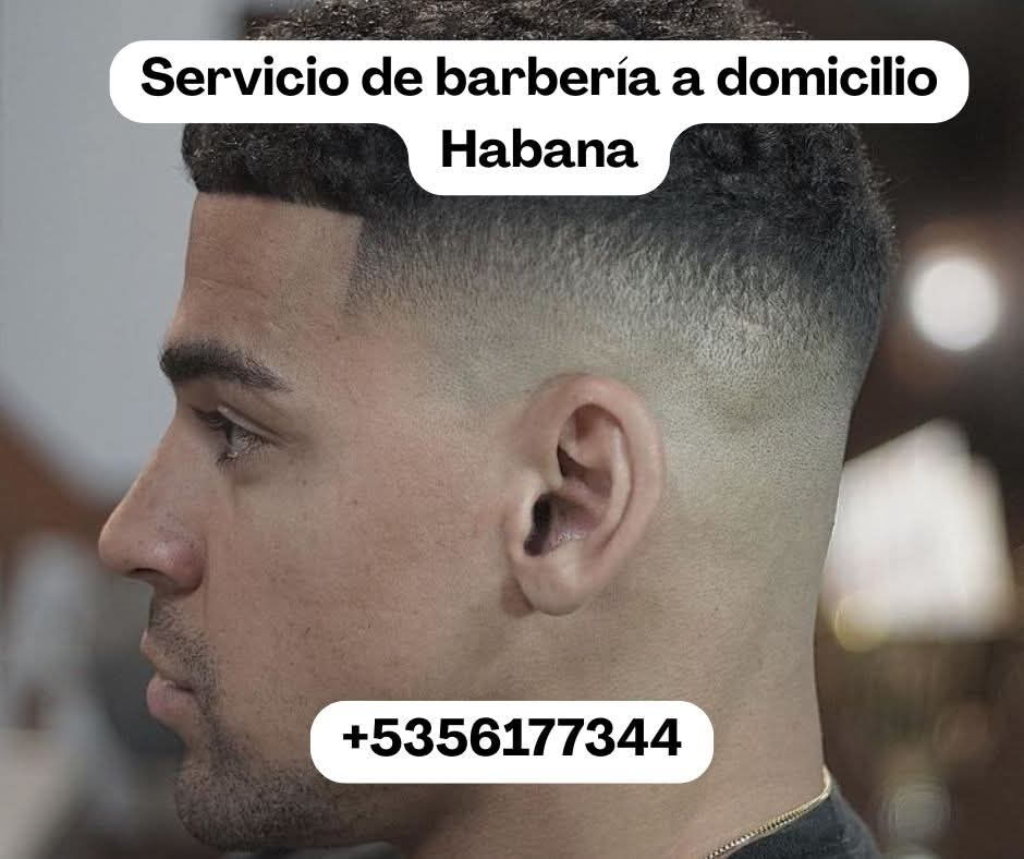 Portada de Barbería a domicilio en La Habana: cortes modernos y arreglo de barba
