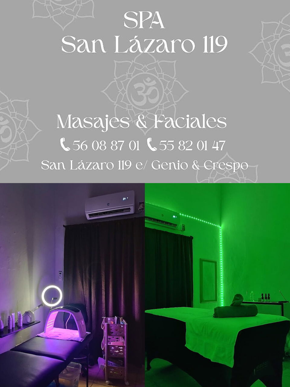 Portada de Masajes relajantes y terapéuticos con tratamientos faciales