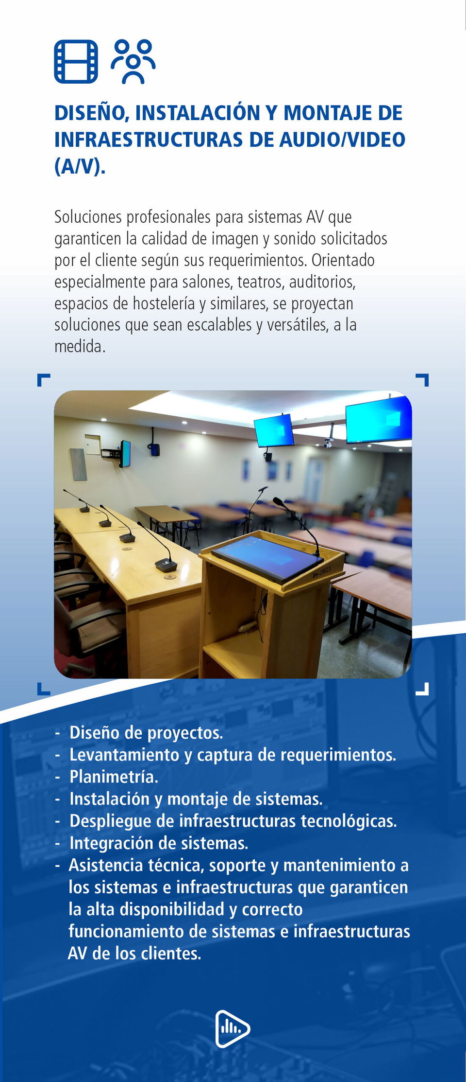Portada de Diseño, instalación y montaje de infraestructuras de audio/video (A/V)