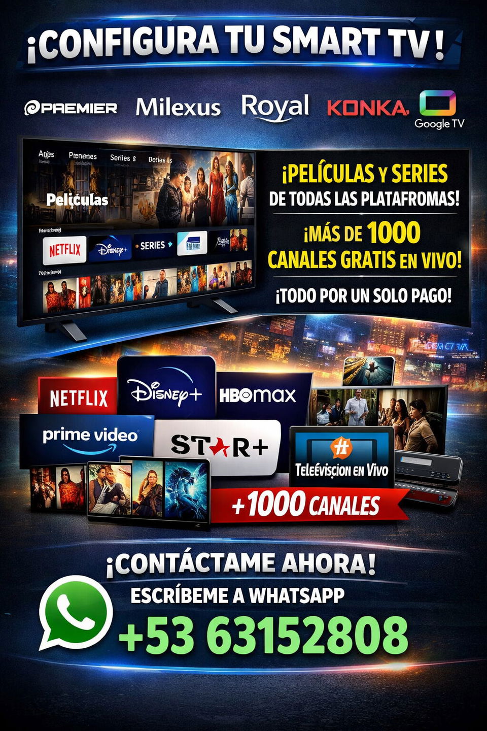 Portada de Transforma tu Smart TV con películas, series y más de 1000 canales