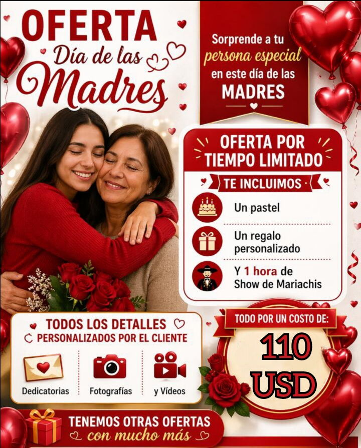 Portada de Servicios de regalos, decoración y sorpresas para madres
