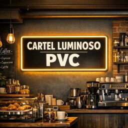 Portada de Cartel luminoso y diseño gráfico profesional
