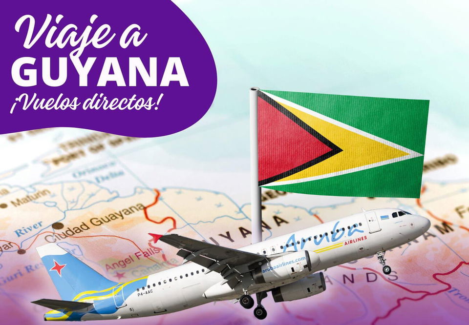Portada de Vuela a Guyana con Aruba Airlines desde La Habana o Camagüey