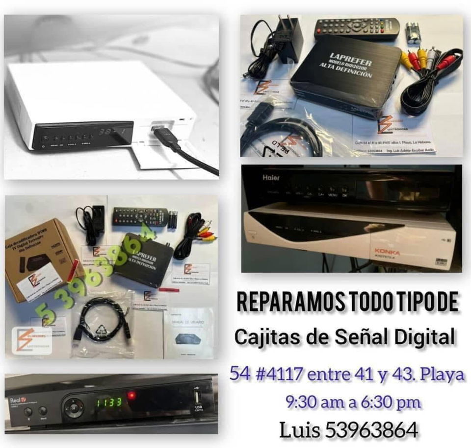 Portada de Taller Especializado en Cajitas de Señal Digital en Playa, La Habana