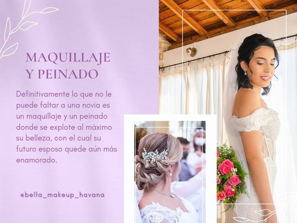 Portada de Maquillaje, peinado y vestidos para bodas y eventos