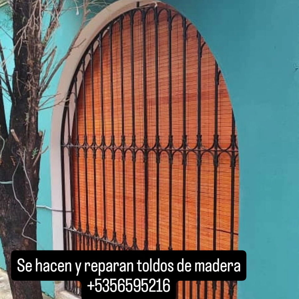 Portada de Fabricación y reparación de toldos de madera para interiores y exteriores