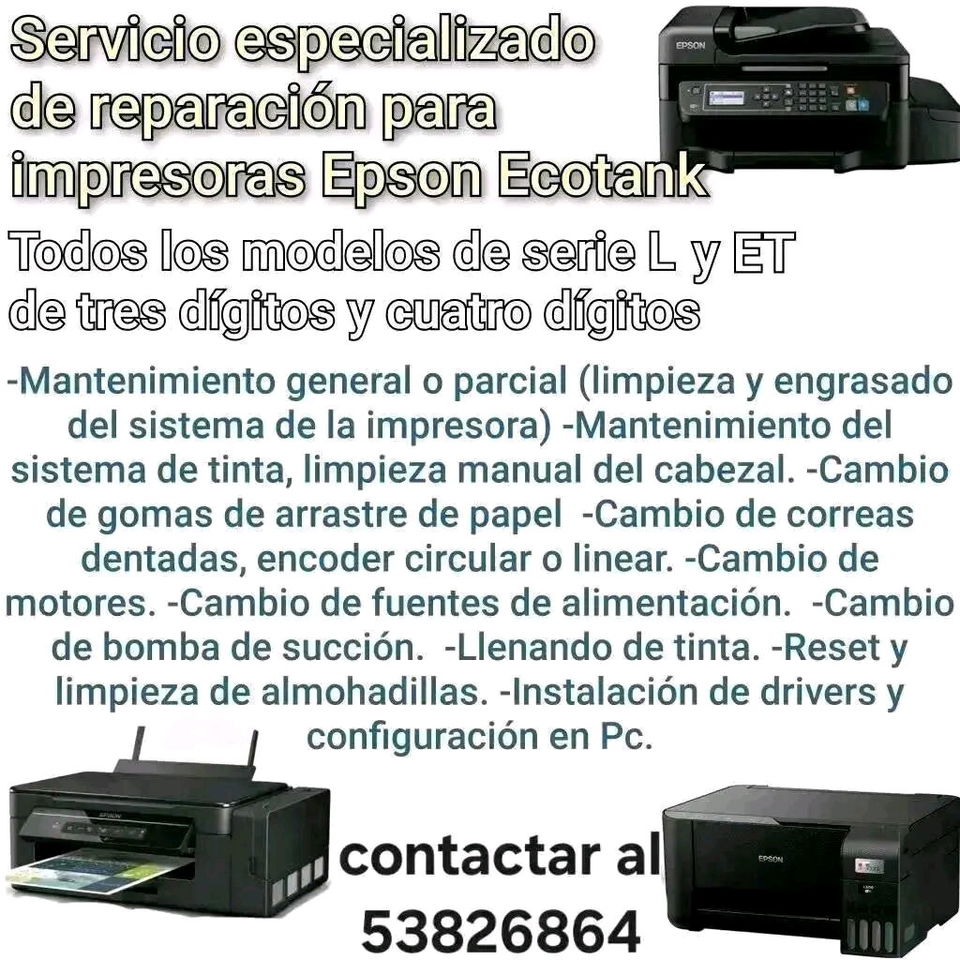 Portada de Reparación de impresoras Epson EcoTank