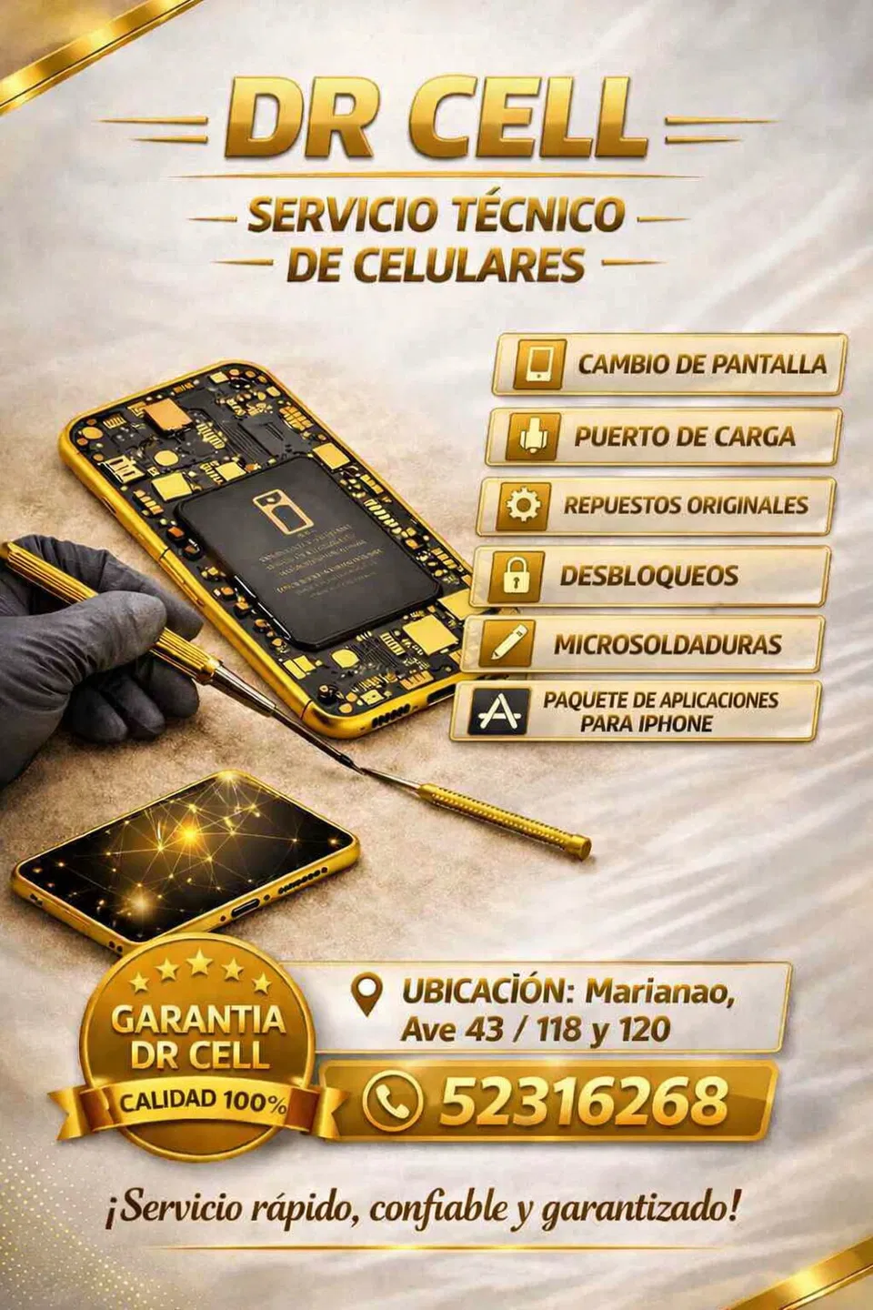 Portada de Servicios técnicos de reparación de celulares y móviles