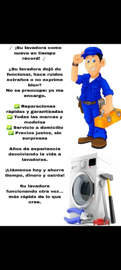 Portada de Reparación y cambio de piezas para lavadoras automáticas