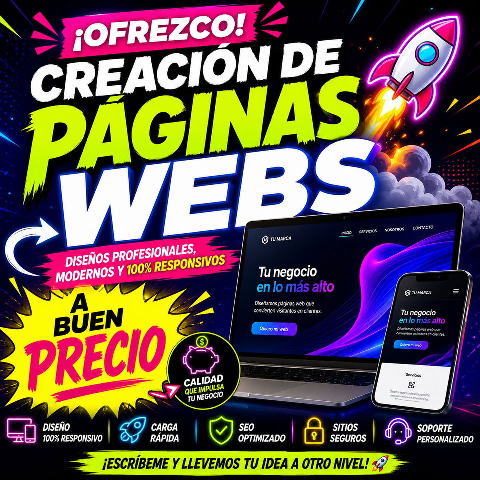 Portada de Páginas web profesionales para tu negocio