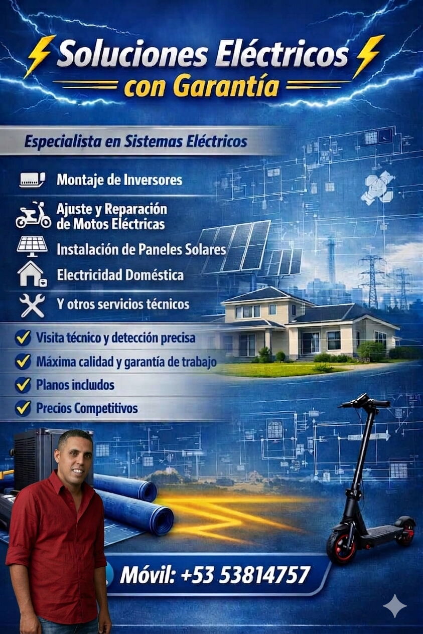 Portada de Soluciones Eléctricas con Garantía para tu Hogar, Negocio o Vehículo