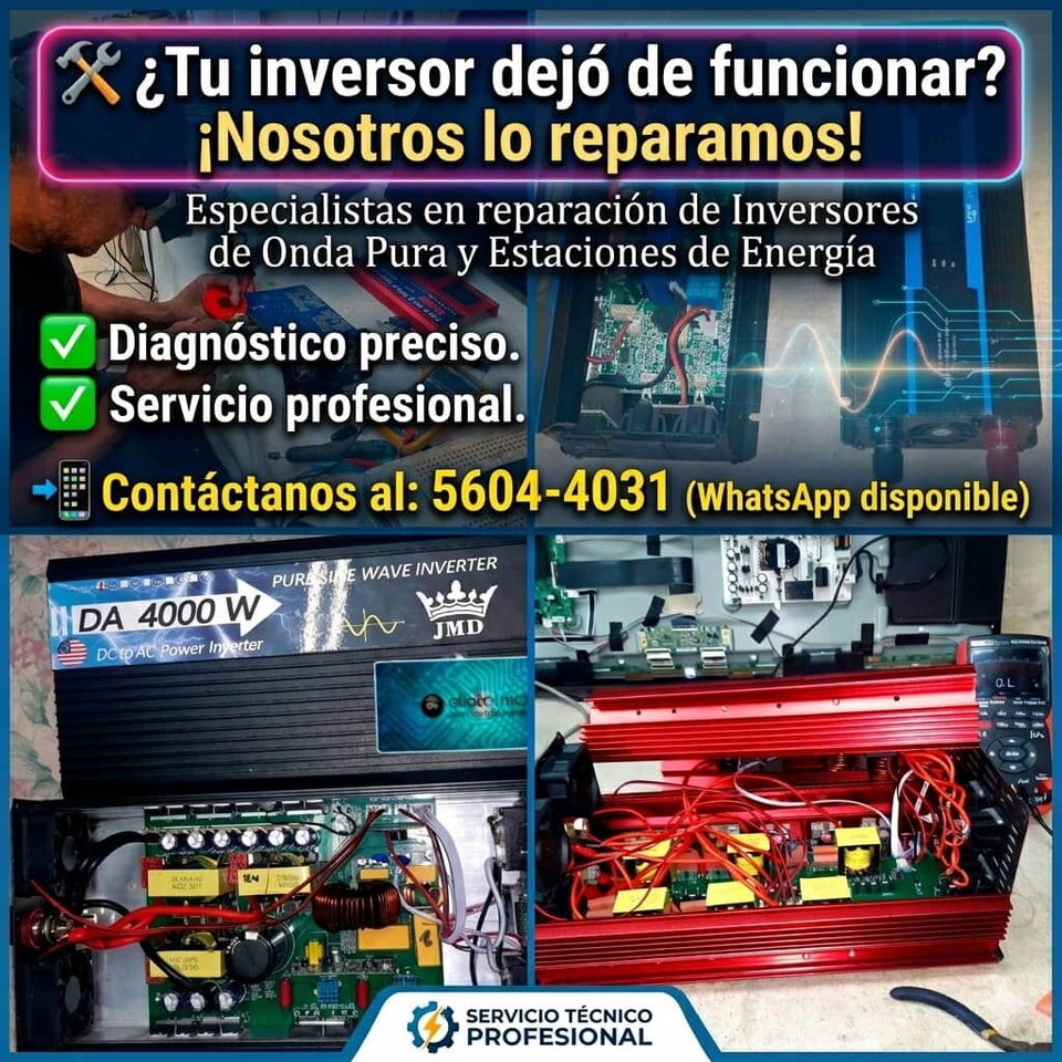 Portada de Taller especializado en reparación de inversores y estaciones de energía pequeñas