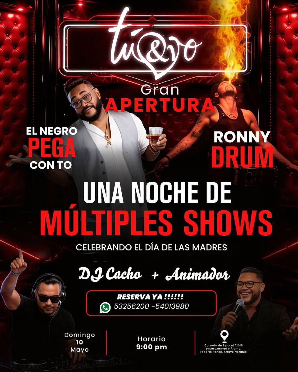 Portada de Show en vivo por el Día de las Madres – Tu y Yo, Arroyo Naranjo